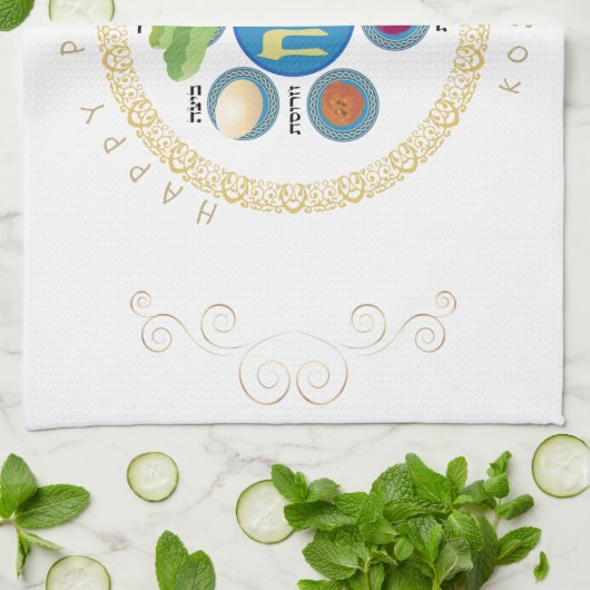  Passover Seder Kosher Pesach Decoratief Theedoek (Gevouwen)