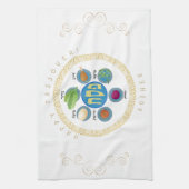 Passover Seder Kosher Pesach Decoratief Theedoek (Verticaal)