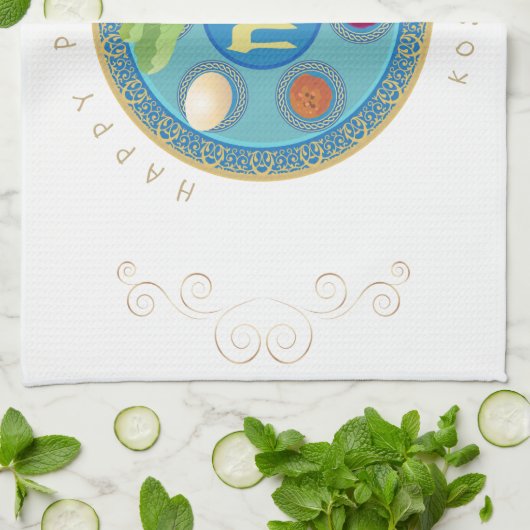  Passover Seder Kosher Pesach Decoratief Theedoek (Gevouwen)