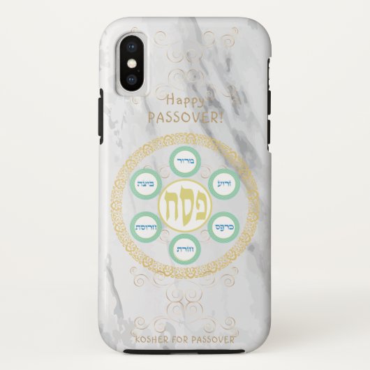  Passover Seder Kosher Pesach-marmerbord Case-Mate iPhone Case (Achterkant)