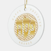 Passover Seder Kosher Pesach voor Matzah Keramisch Ornament (Links)