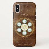 passover Seder Kosher Pesach Wood Textuur Case-Mate iPhone Case (Achterkant)