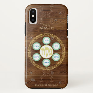  passover Seder Kosher Pesach Wood Textuur Case-Mate iPhone Case