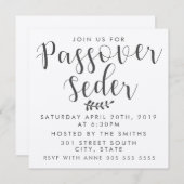 Passover Seder Kraft Invite Kaart (Voorkant / Achterkant)