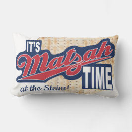 Passover Seder Lumbar Pillow: "Het is MATZAH Time! Kussen