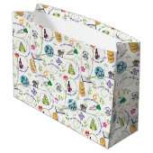 Passover Seder Matza Wijn Kikkers Colorful Quirky Groot Cadeauzakje (Achterkant Gekanteld)