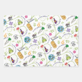 Passover Seder Matzah, Wijnkikkers, kleurrijk en v Inpakpapier Vel (Voorkant)