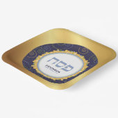 Passover Seder Personalized Jerusalem Navy/Gold Papieren Bordje (Gebogen)