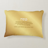 Passover Seder - Persoonlijke groet Pillow Accent Kussen (Achterkant)