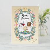 Passover Seder Pesach Jewish Holiday Kaart (Staand voorkant)