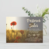 Passover Seder Poppy-uitnodiging Kaart (Staand voorkant)