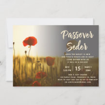 Passover Seder Poppy-uitnodiging