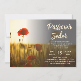 Passover Seder Poppy-uitnodiging Kaart