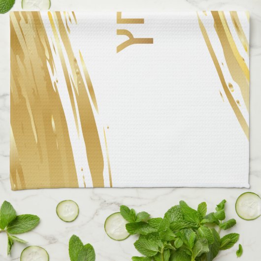 Passover Seder Urchatz Elegant Gold Kitchen Towel Theedoek (Gevouwen)