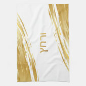 Passover Seder Urchatz Elegant Gold Kitchen Towel Theedoek (Verticaal)