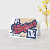 Passover Seder Wenskaart "Het is MATZAH Time" Kaart (Gele Bloem)