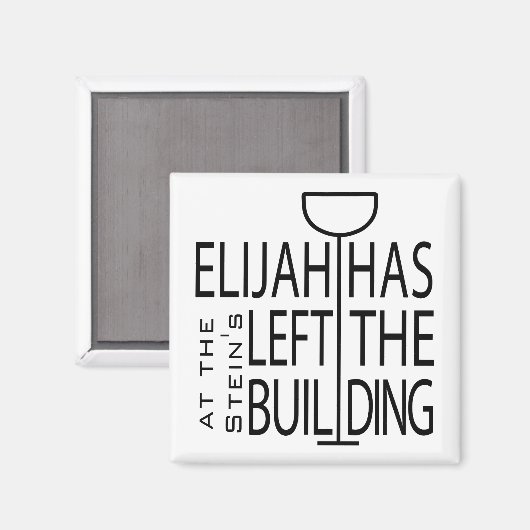 Passover Square Magnet "Elijah heeft het gebouw ve (Voorkant / Achterkant)