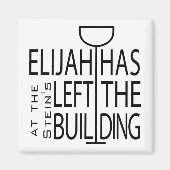 Passover Square Magnet "Elijah heeft het gebouw ve (Voorkant)