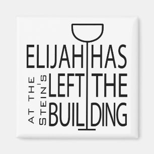 Passover Square Magnet "Elijah heeft het gebouw ve