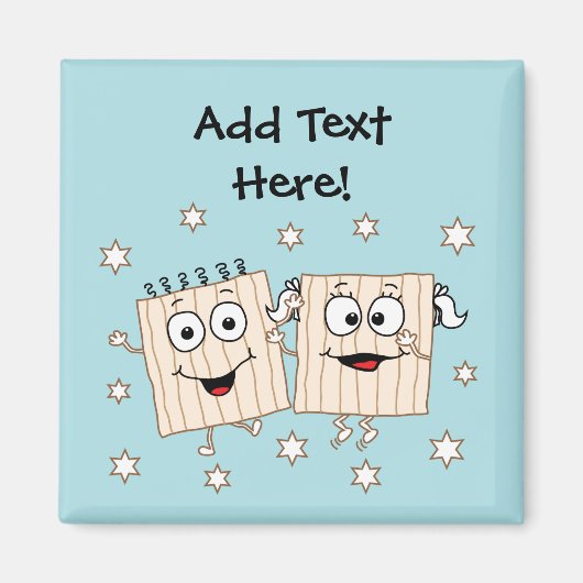 Passover Square Magnet "Matzahs" (Voorkant)