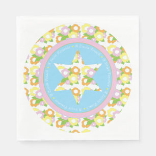 Passover Standaard Servetten "Pastel Bloemen" Ontw