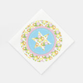 Passover Standaard Servetten "Pastel Bloemen" Ontw (Hoek)