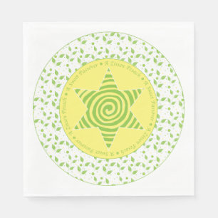 Passover Standard Napkins ""Groene/gele bladeren" Servet