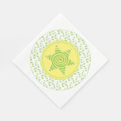 Passover Standard Napkins ""Groene/gele bladeren" Servet (Hoek)