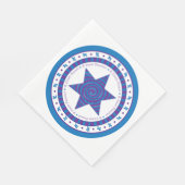 Passover Standard Napkins "Paars/blauw ontwerp" Servet (Hoek)