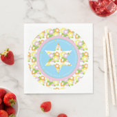 Passover Standard Napkins "Pastel Flowers"-ontwerp Servet (Insitu)