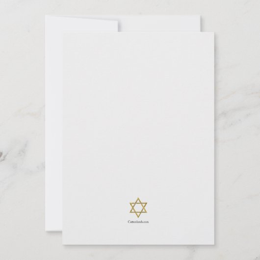 Passover Star van David Invitation Kaart (Achterkant)