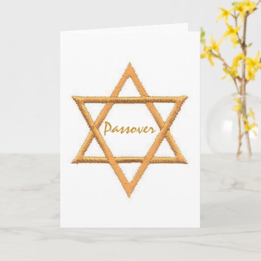 Passover Star van David Kaart (Gele Bloem)