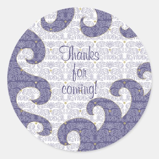 Passover Sticker Circle "Paisley by the Zee" (Voorkant)