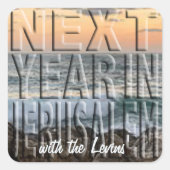 Passover Sticker Square "Jerusalem Beach" (Voorkant)