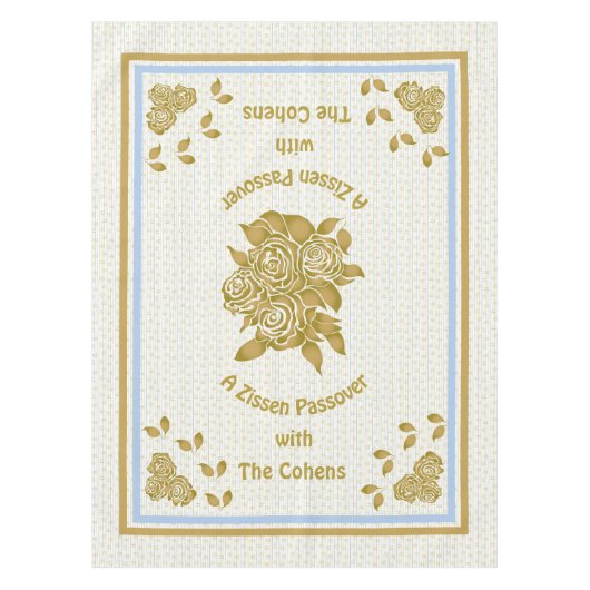Passover Tablecloth "Personalized Seder Cloth" Tafelkleed (Voorkant)