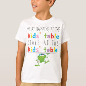 Passover "The Kinderen Table" jongens zonder tong T-shirt (Voorkant)