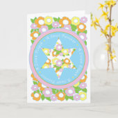 Passover Wenskaart "A Sweet Passover" Kaart (Gele Bloem)