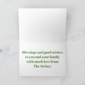 Passover Wenskaart "Gold Jeruzalem" Kaart (Binnen)