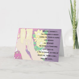 Passover Wenskaart "Tsafun betekent..." Kaart