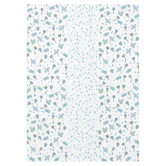 Passover Whimsical Seder Tablecloth 60 x 80 inch Tafelkleed (Voorkant)