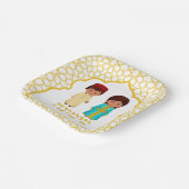 Passover White Gold Moroccan Mimouna Papieren Bordje (Gebogen)