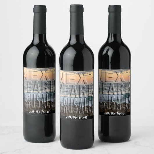 Passover Wine Fles Etiket Jerusalem Beach (Flessen)