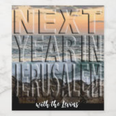 Passover Wine Fles Etiket Jerusalem Beach (Enkel label)