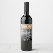 Passover Wine Fles Etiket Jerusalem Beach (Voorkant)