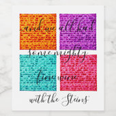 Passover Wine Fles Etiket Kleurrijke Matzahs (Enkel label)