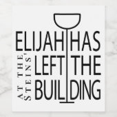 Passover Wine Fles Label Elijah Linkergebouw Wijn Etiket (Enkel label)