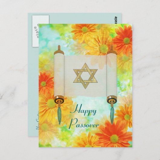 Passovergroeten Briefkaart (Voorkant / Achterkant)