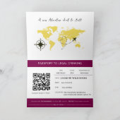 Passport 21st Birthday Legal Drinking party Aankondiging (Binnen)