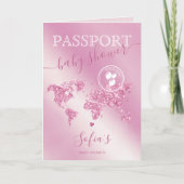 Passport Reizen Meisje Baby shower Avontuur Begint (Voorkant)
