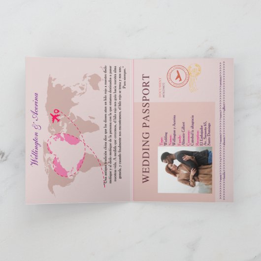 Passport Style Wedding Invitation (Binnen)
